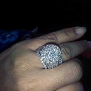 5 cttw 14k Diamond Bridal set with 2 matching diam